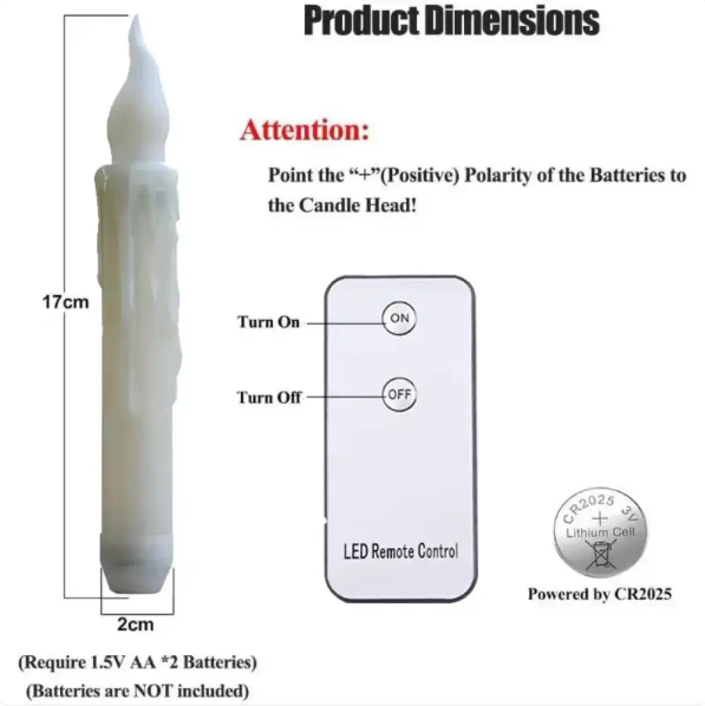 Flameless LED Taper Candles