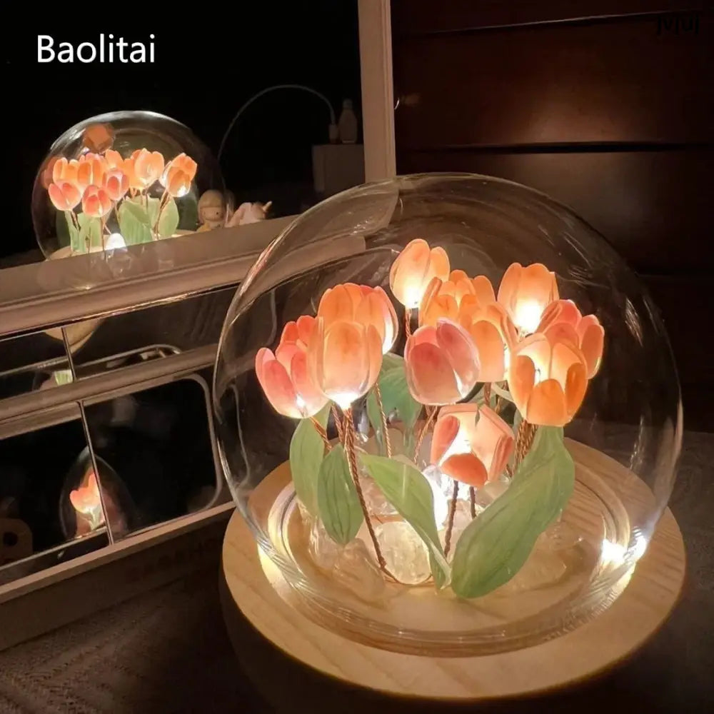 Handmade Tulip Bouquet Night Light