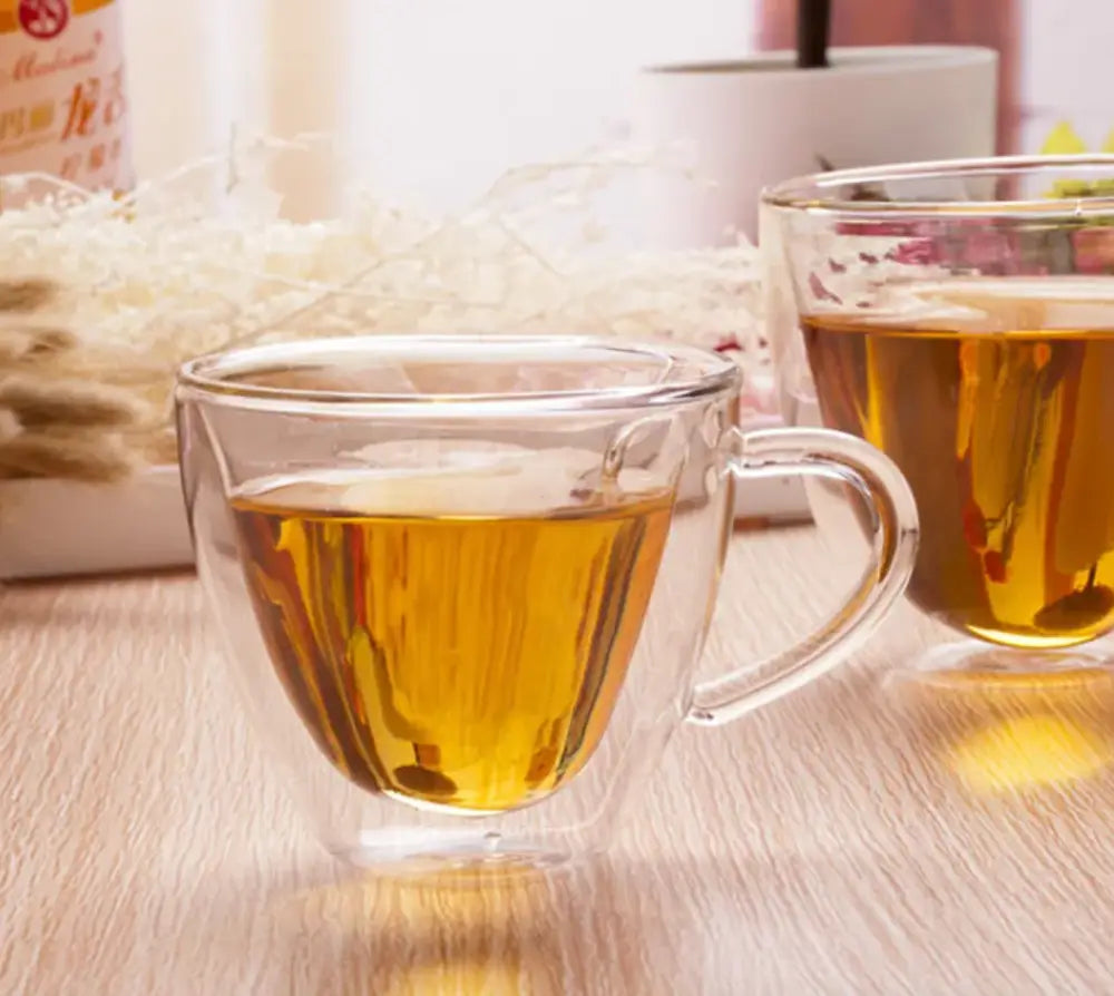 Heart-Shaped Glass Coffee Cup - Kitchen Supplies