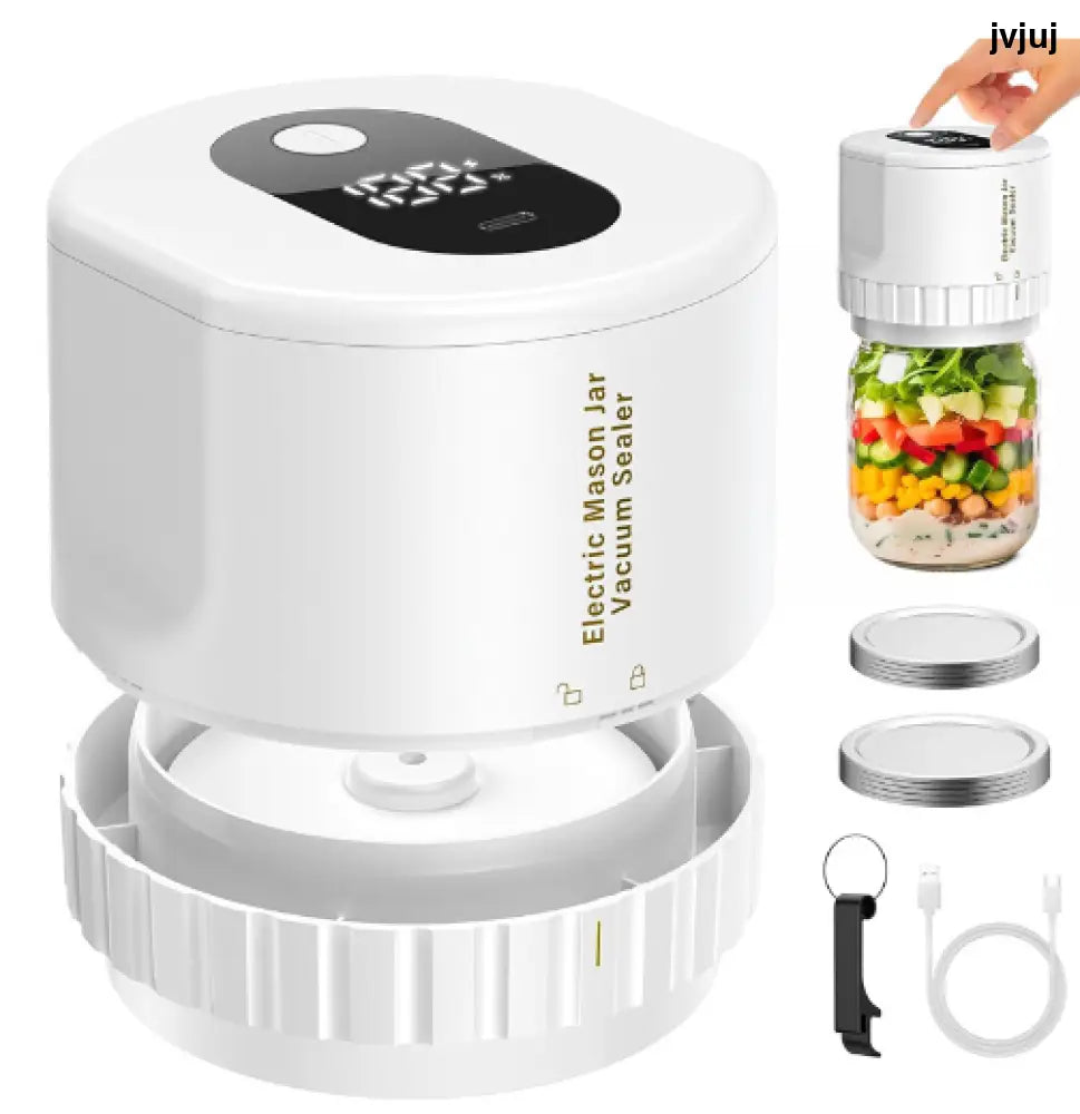 Mason Jar Vacuum Sealer - Electric Food Sealing Machine - Kitchen Supplies