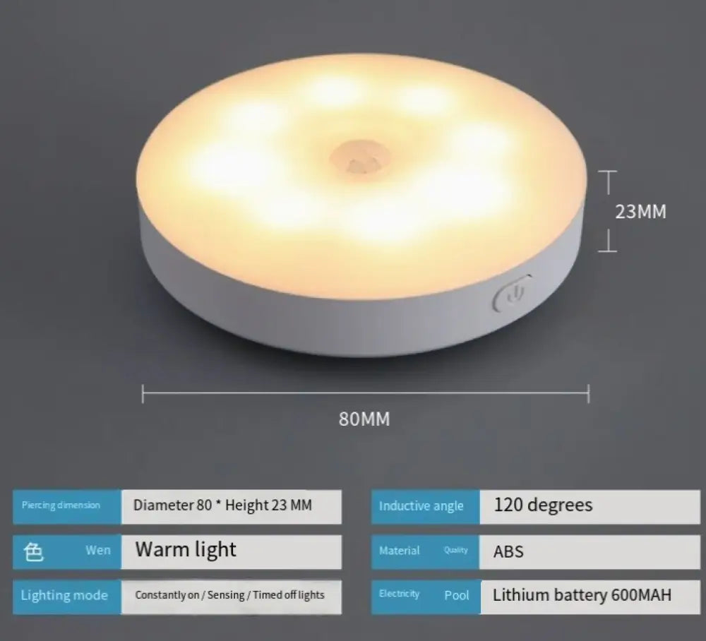 Motion Sensor LED Night Light - Warm Light - Home Decor