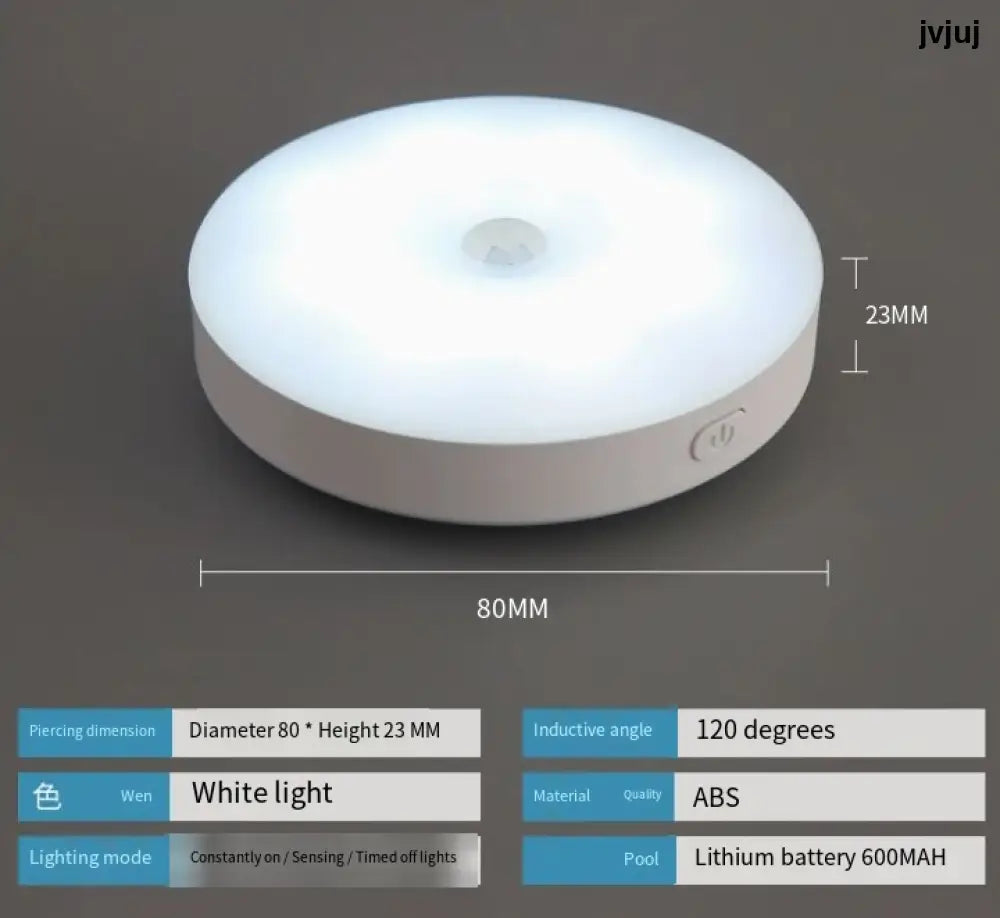 Motion Sensor LED Night Light - White Light - Home Decor