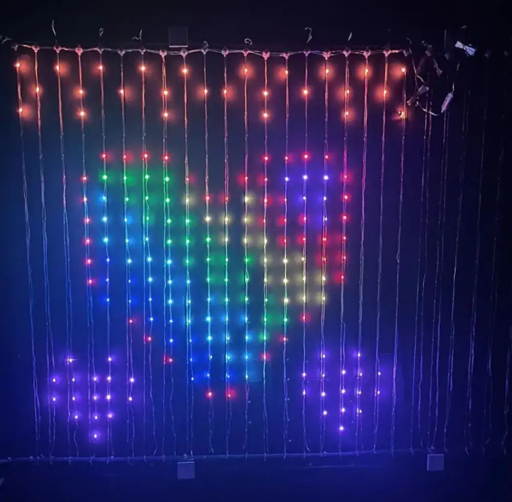 Smart RGB LED Curtain String Lights - 400 LED (2x2 m) / UK - Home Decor